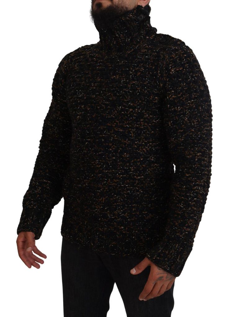 Dolce & Gabbana Brown Fatto A Mano Turtleneck Pullover Sweater Dolce & Gabbana