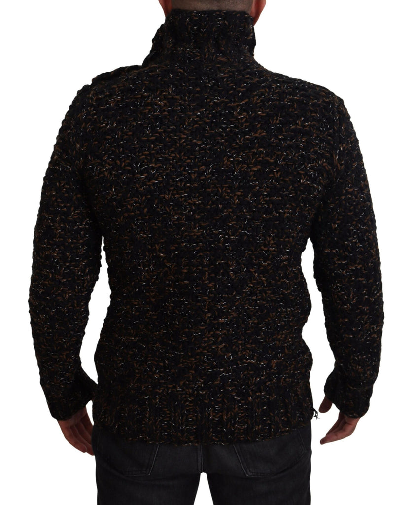 Dolce & Gabbana Brown Fatto A Mano Turtleneck Pullover Sweater Dolce & Gabbana