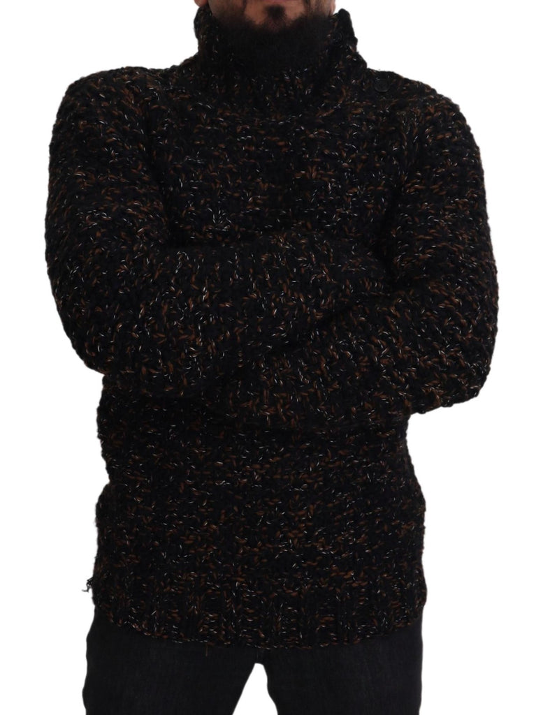 Dolce & Gabbana Brown Fatto A Mano Turtleneck Pullover Sweater Dolce & Gabbana