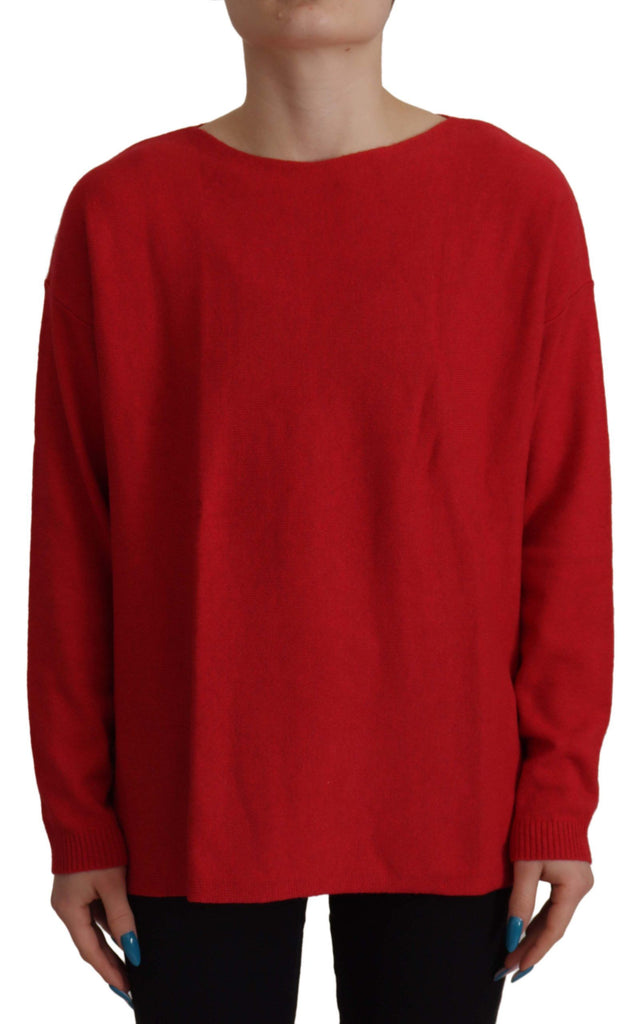Dolce & Gabbana Red Wool Knit Round Neck Pullover Sweater Dolce & Gabbana