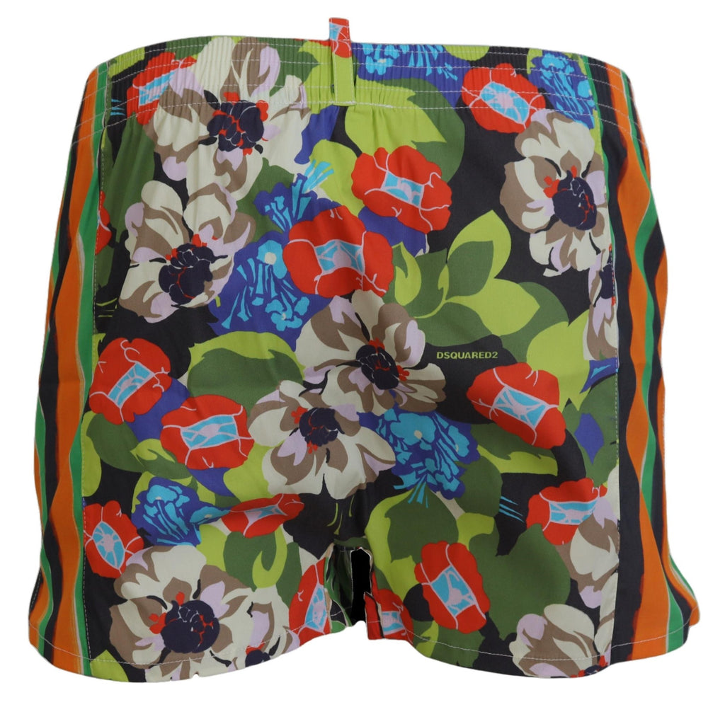 Dsquared² Multicolor Floral Print Men Beachwear Shorts Swimwear Dsquared²