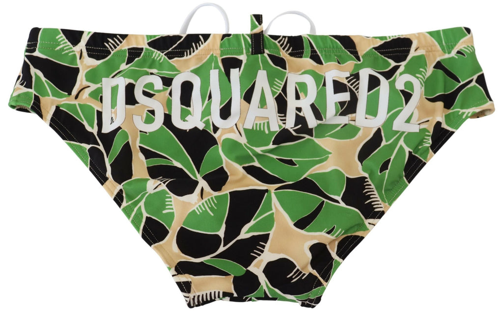 Dsquared² Multicolor Logo Printed Men Swim Brief Swimwear Dsquared²