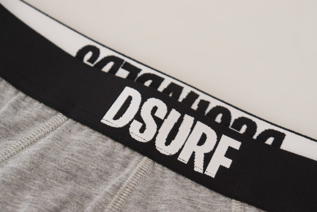 Dsquared² Gray DSURF Logo Cotton Stretch Men Brief Underwear Dsquared²