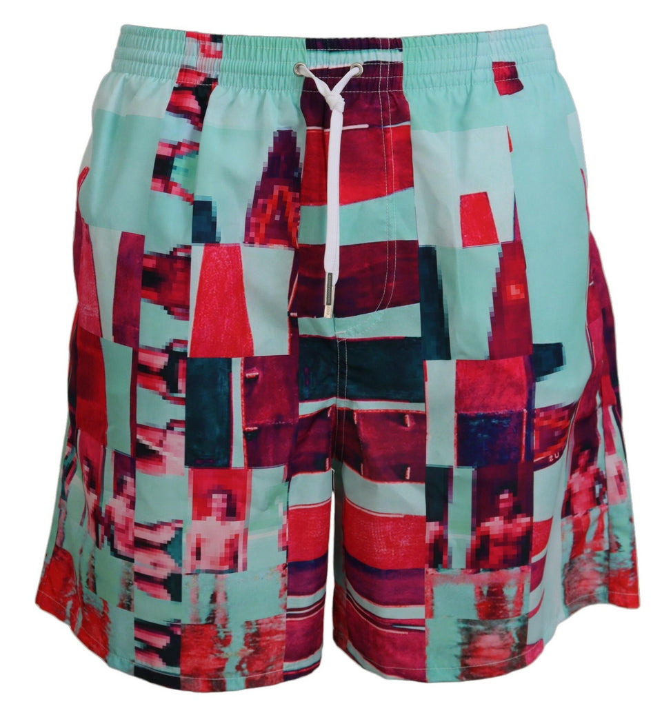 Dsquared² Multicolor Printed Beachwear Shorts Swimwear Dsquared²