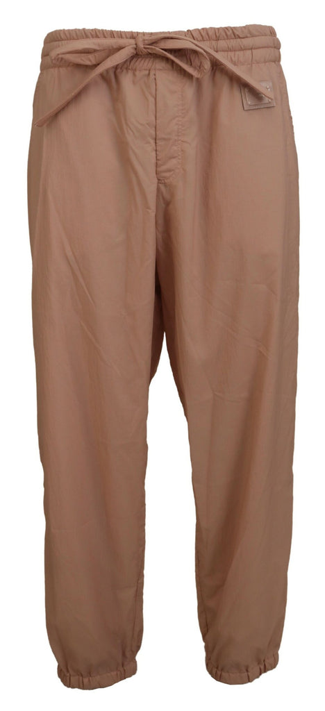 Dolce & Gabbana Peach Solid Men Sweatpants Pants Dolce & Gabbana