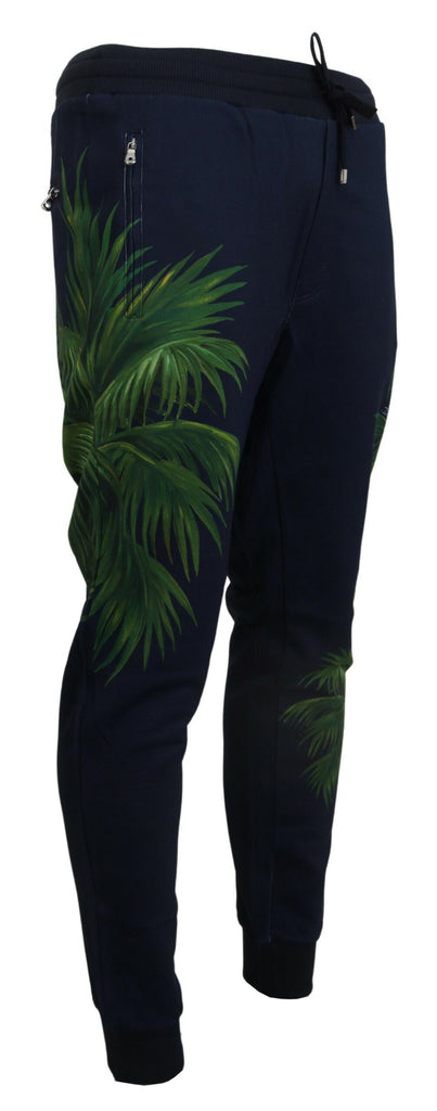 Dolce & Gabbana Black Cotton Printed Men Pants Dolce & Gabbana