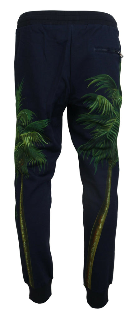 Dolce & Gabbana Black Cotton Printed Men Pants Dolce & Gabbana