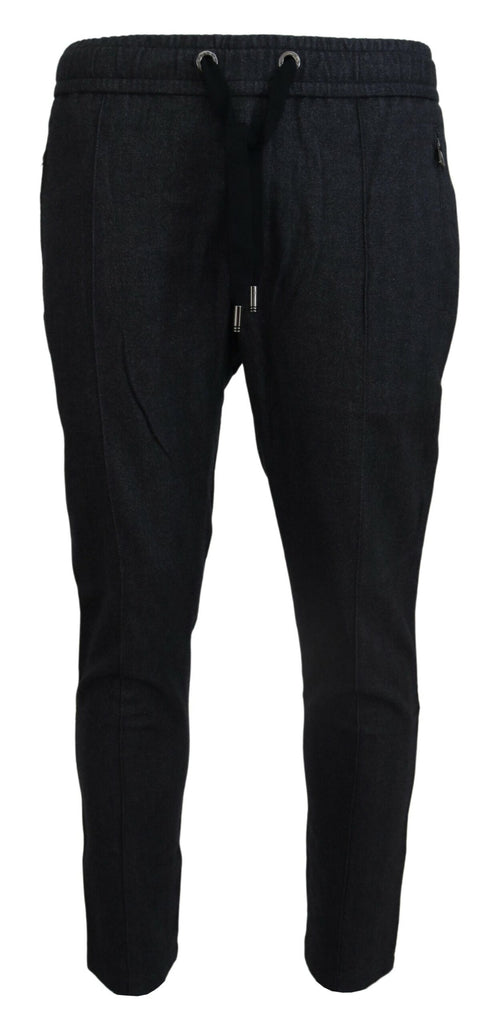 Dolce & Gabbana Gray Cotton Jogger Men Pants Dolce & Gabbana