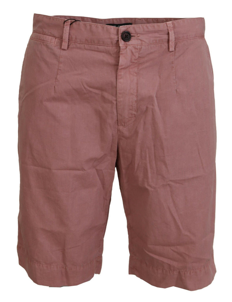 Dolce & Gabbana Pink Chinos Cotton Casual Mens Shorts Dolce & Gabbana