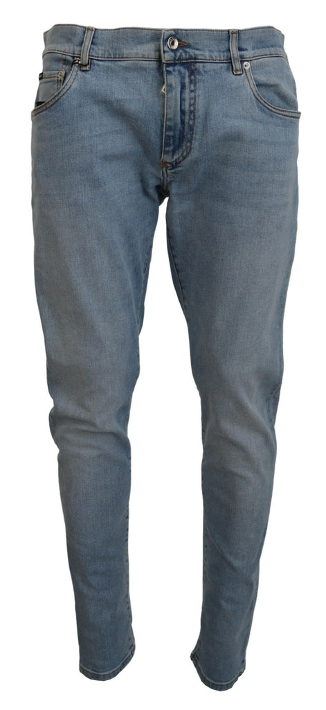 Dolce & Gabbana Blue Wash Slim Fit Cotton Denim Jeans Dolce & Gabbana