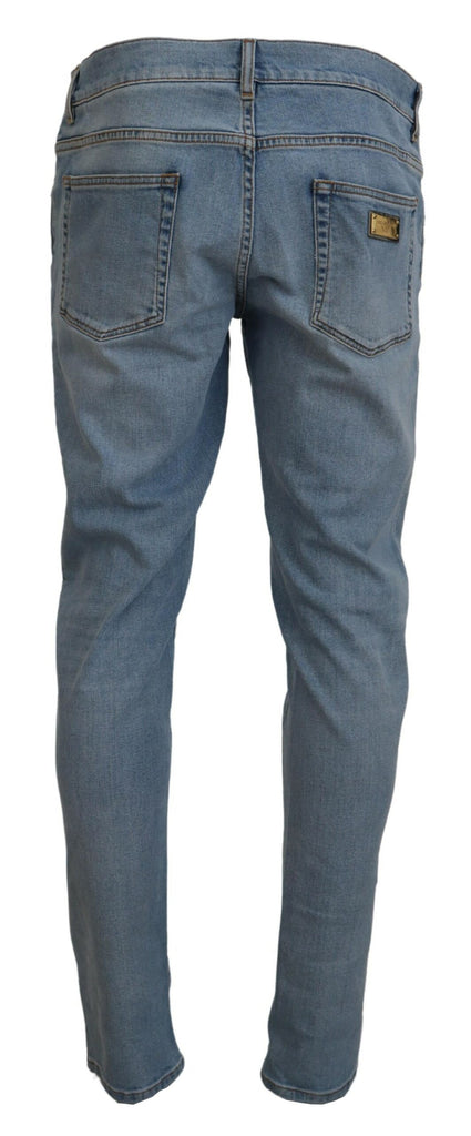 Dolce & Gabbana Blue Wash Slim Fit Cotton Denim Jeans Dolce & Gabbana