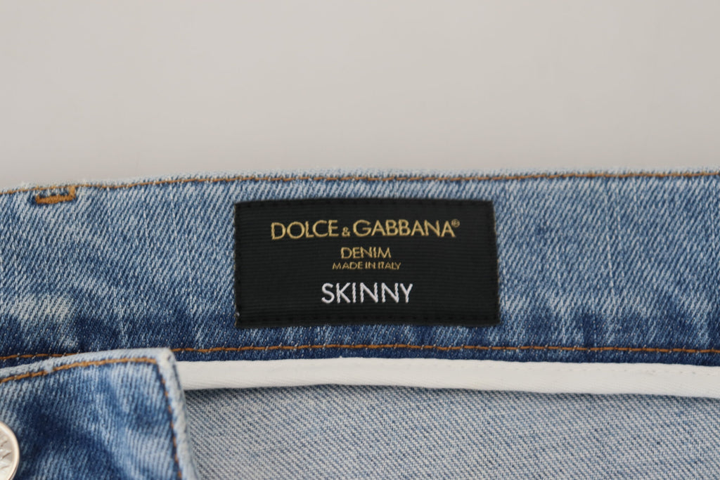 Dolce & Gabbana Blue Wash Slim Fit Cotton Denim Jeans Dolce & Gabbana