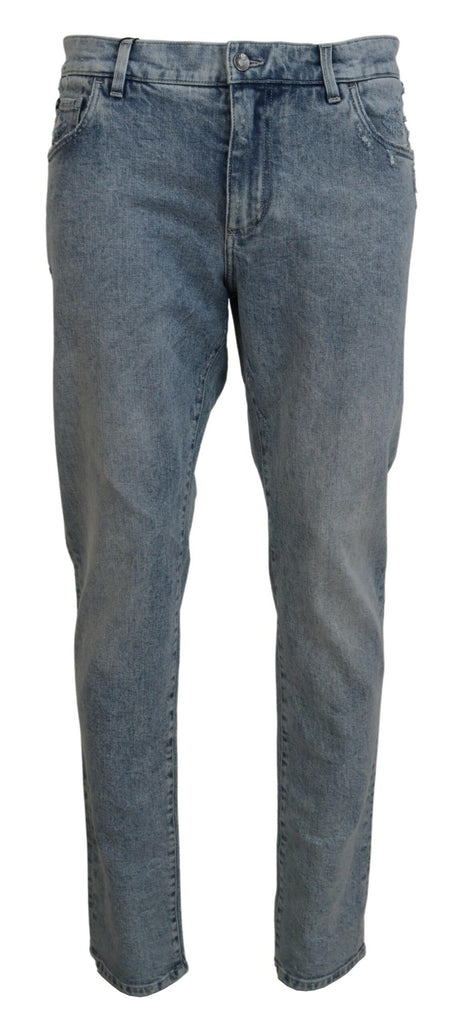 Dolce & Gabbana Blue Wash Slim Fit Cotton Denim Jeans Dolce & Gabbana