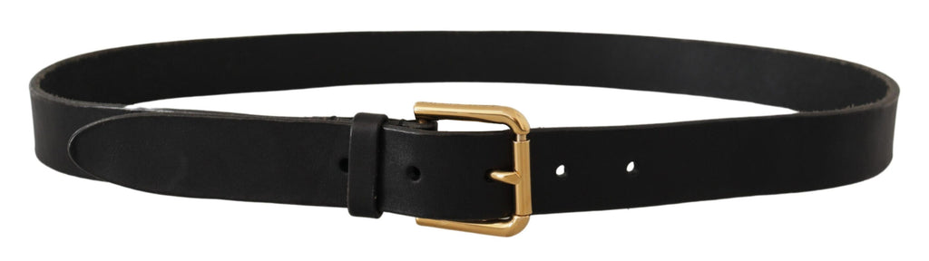 Dolce & Gabbana Brown Classic Leather Gold Metal Buckle Belt - Luxe & Glitz