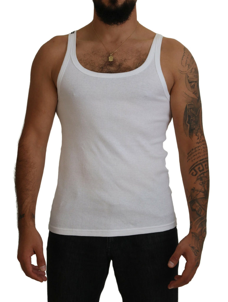 Dolce & Gabbana Cotton White Tank Sleeveless Underwear T-shirt Dolce & Gabbana