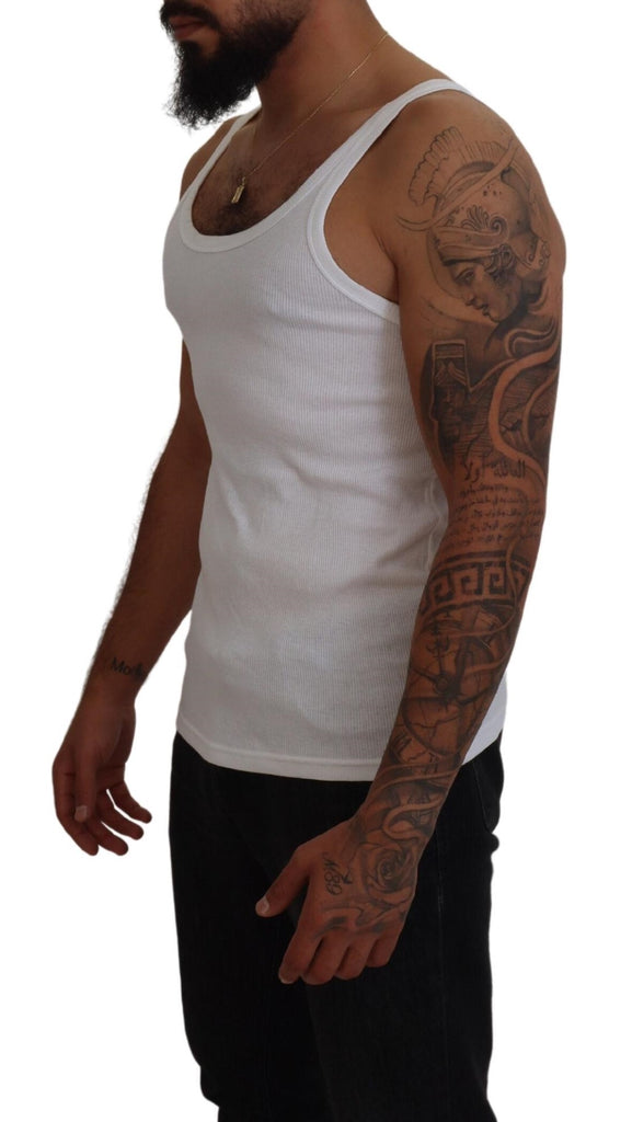 Dolce & Gabbana Cotton White Tank Sleeveless Underwear T-shirt Dolce & Gabbana