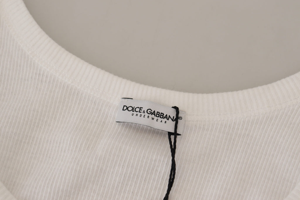 Dolce & Gabbana Cotton White Tank Sleeveless Underwear T-shirt Dolce & Gabbana