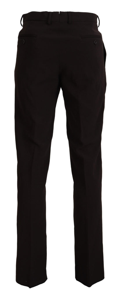 BENCIVENGA Brown Straight Fit Formal Men Pants BENCIVENGA