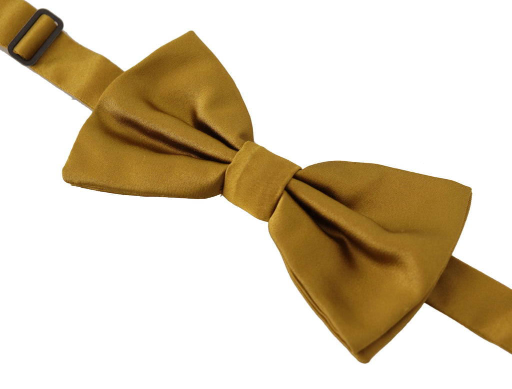 Dolce & Gabbana Yellow Mustard 100% Silk Butterfly Papillon Tie - Luxe & Glitz