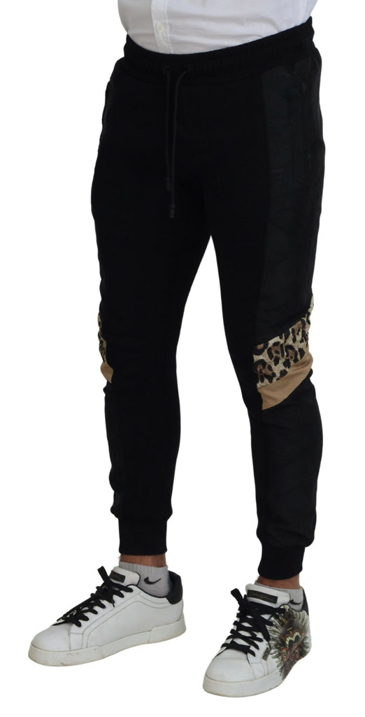 Dolce & Gabbana Black Polyester Skinny Jogger Men Pants Dolce & Gabbana