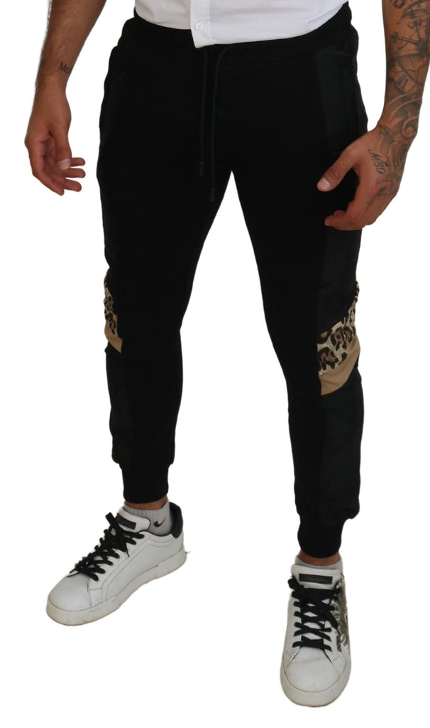 Dolce & Gabbana Black Polyester Skinny Jogger Men Pants Dolce & Gabbana