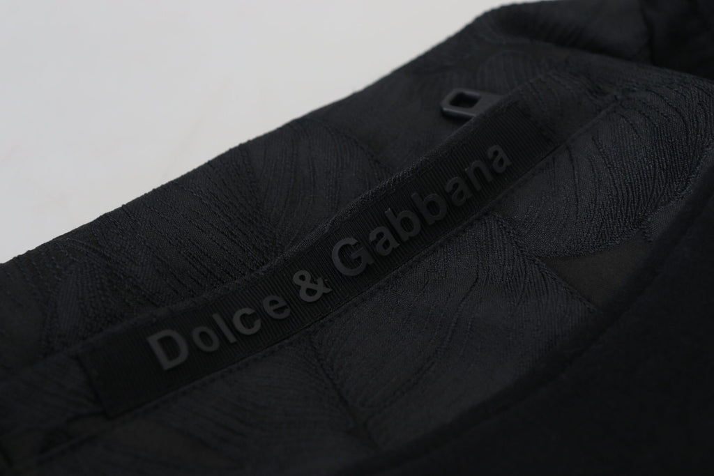 Dolce & Gabbana Black Polyester Skinny Jogger Men Pants Dolce & Gabbana