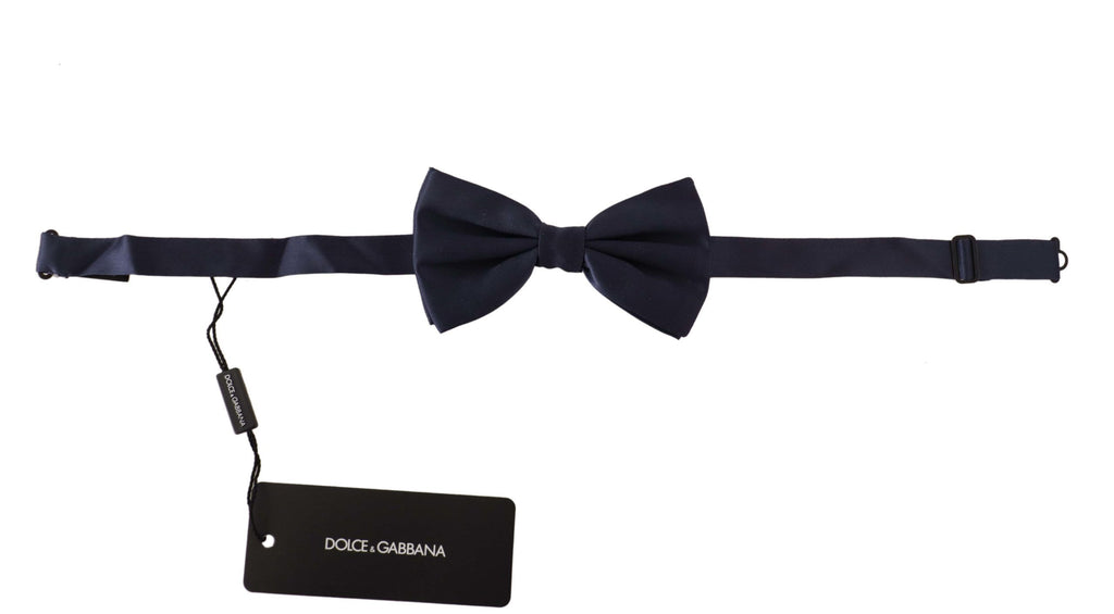 Dolce & Gabbana Blue Mens 100% Silk Adjustable Neck Papillon Tie - Luxe & Glitz