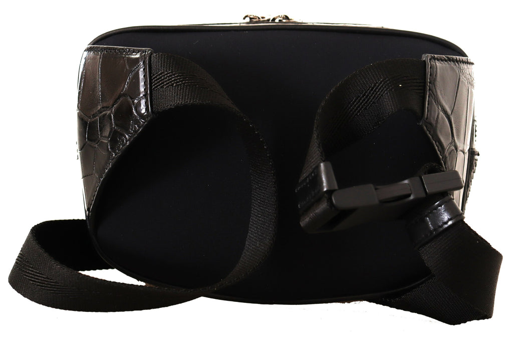 Dolce & Gabbana Black DG Logo Exotic Leather Fanny Pack Pouch Bag - Luxe & Glitz