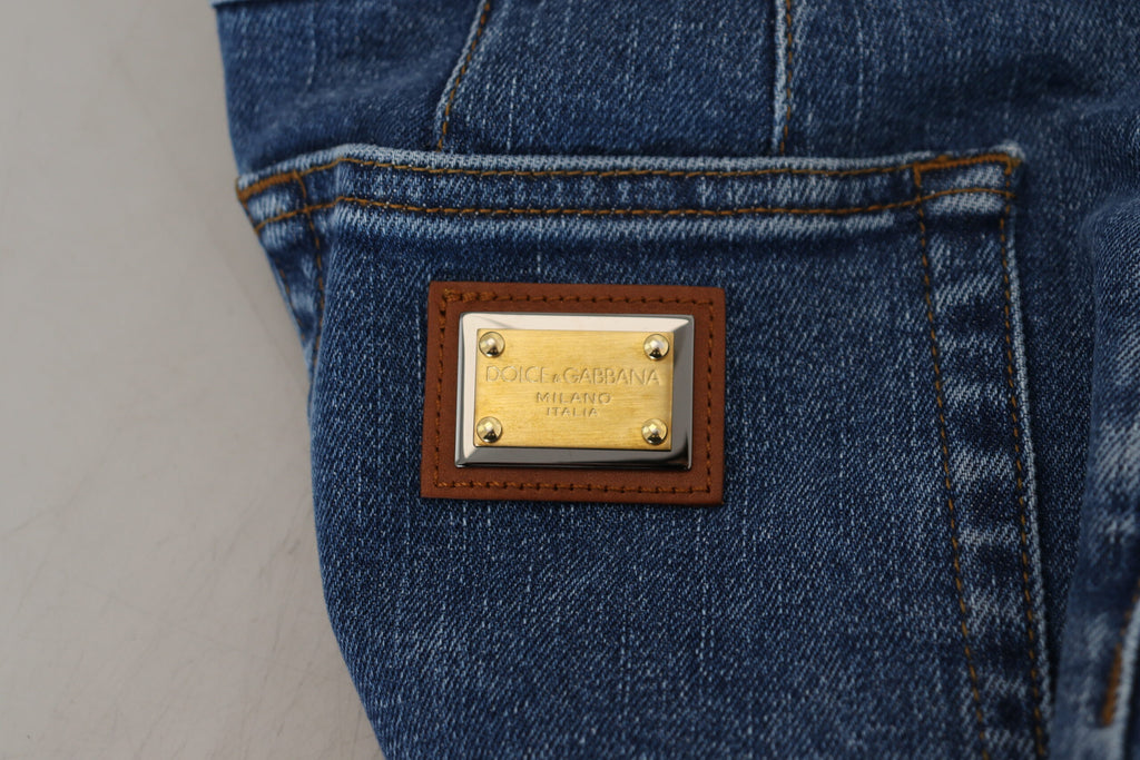 Dolce & Gabbana Blue High Waist Denim Cotton Stretch Jeans Dolce & Gabbana