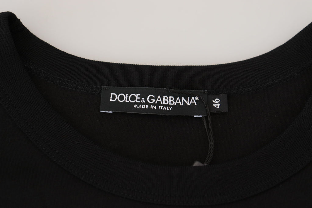 Dolce & Gabbana Black Sneak Peek Cotton Short Sleeve T-shirt Dolce & Gabbana