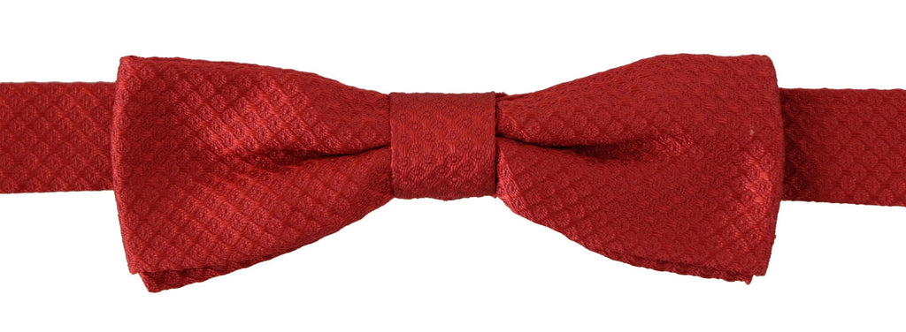 Dolce & Gabbana Red 100% Silk Adjustable Neck Papillon Tie - Luxe & Glitz