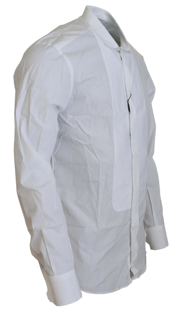 Dolce & Gabbana White Cotton Long Sleeves Mens Formal Shirt Dolce & Gabbana