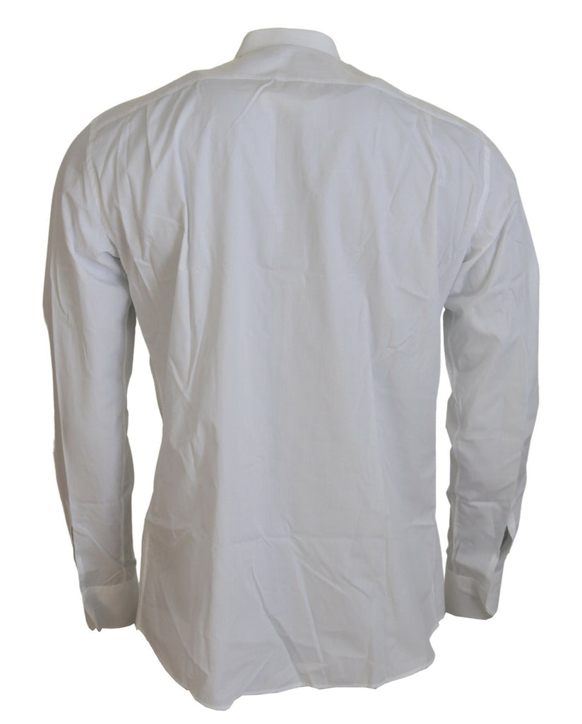 Dolce & Gabbana White Cotton Long Sleeves Mens Formal Shirt Dolce & Gabbana