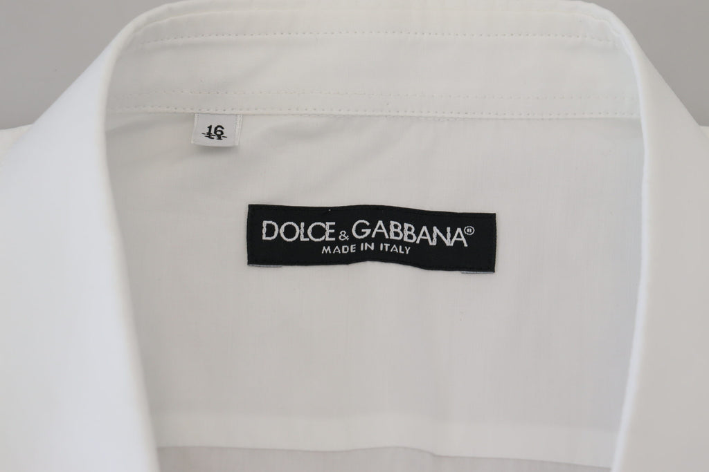 Dolce & Gabbana White Cotton Long Sleeves Mens Formal Shirt Dolce & Gabbana