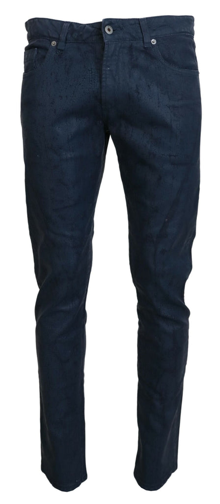 Exte Blue Cotton Tapered Slim Fit Men Casual Denim Jeans Exte