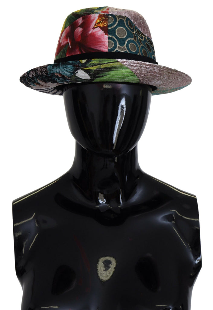 Dolce & Gabbana Multicolor Patchwork Women Fedora Wide Brim Hat - Luxe & Glitz