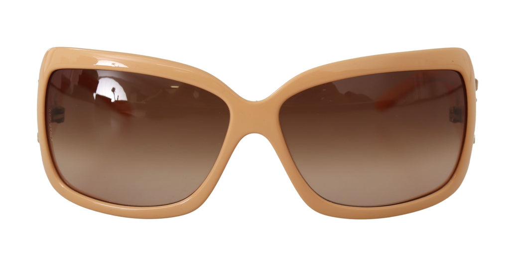 Dolce & Gabbana Beige Cat Eye PVC Frame Brown Lenses Shades Sunglasses Dolce & Gabbana