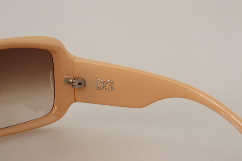 Dolce & Gabbana Beige Cat Eye PVC Frame Brown Lenses Shades Sunglasses Dolce & Gabbana