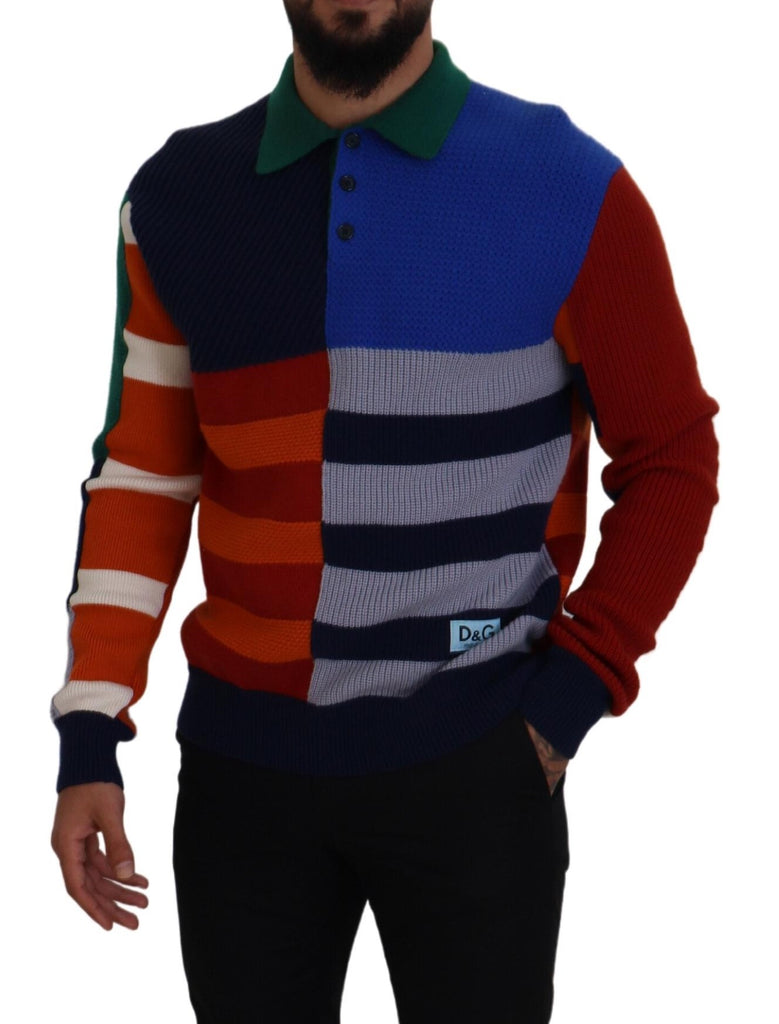 Dolce & Gabbana Multicolor Stripes Wool Pullover Sweater Dolce & Gabbana
