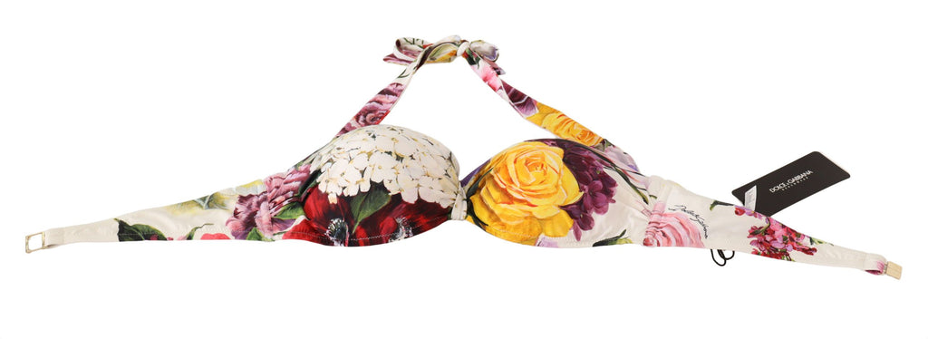 Dolce & Gabbana Multicolor Floral Swimsuit Bikini Top Swimwear Dolce & Gabbana