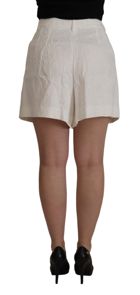 Dolce & Gabbana White High Waist Culotte Cotton Shorts Dolce & Gabbana