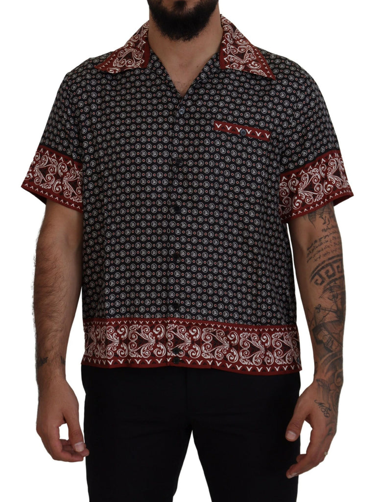 Dolce & Gabbana Multicolor Patterned Silk Casual Shirt Dolce & Gabbana