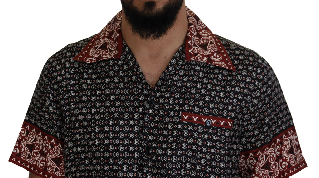 Dolce & Gabbana Multicolor Patterned Silk Casual Shirt Dolce & Gabbana