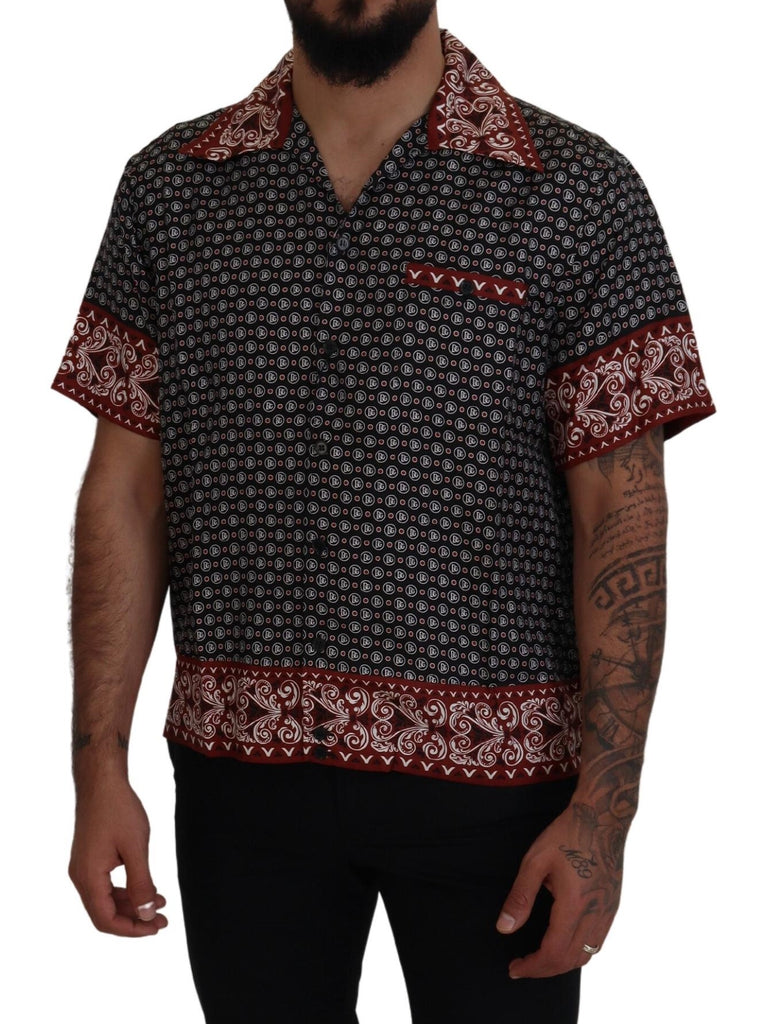 Dolce & Gabbana Multicolor Patterned Silk Casual Shirt Dolce & Gabbana