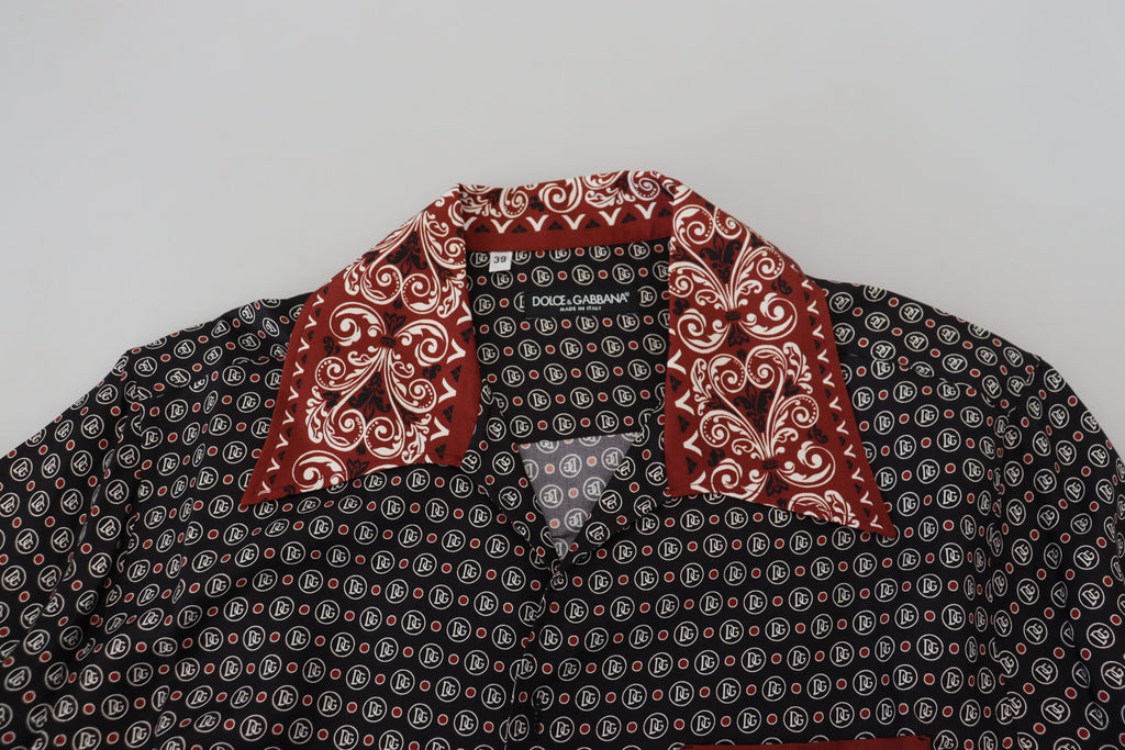 Dolce & Gabbana Multicolor Patterned Silk Casual Shirt Dolce & Gabbana