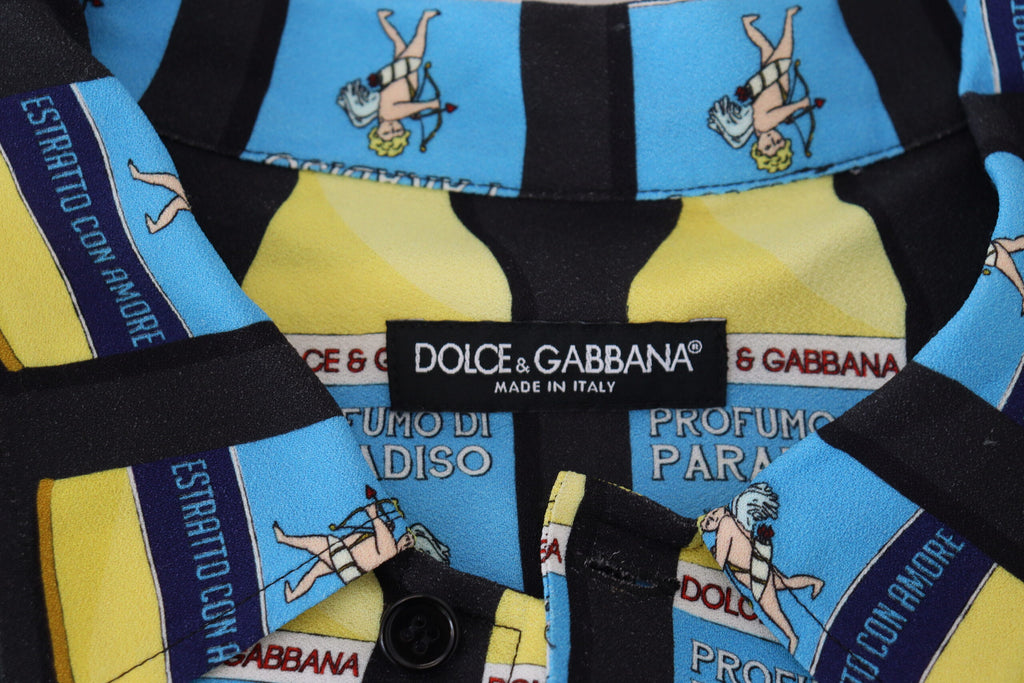 Dolce & Gabbana Multicolor Printed Viscose Casual Shirt Dolce & Gabbana