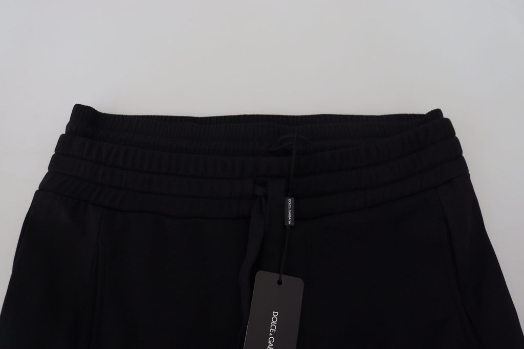 Dolce & Gabbana Black Cotton Bermuda Cargo Shorts Dolce & Gabbana