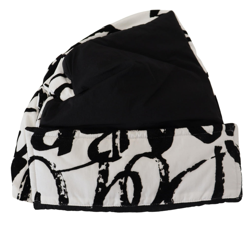 Dolce & Gabbana White Printed Nylon Women Winter Beanie Cap Hat - Luxe & Glitz