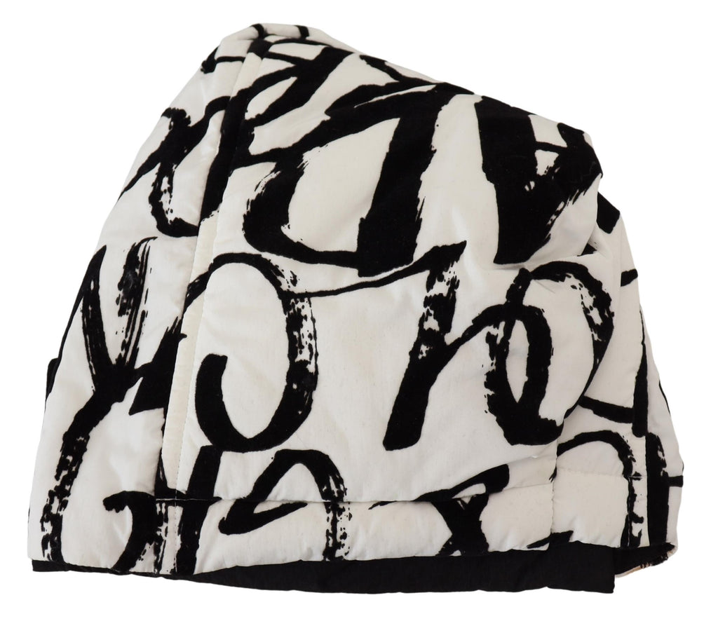 Dolce & Gabbana White Printed Nylon Women Winter Beanie Cap Hat - Luxe & Glitz