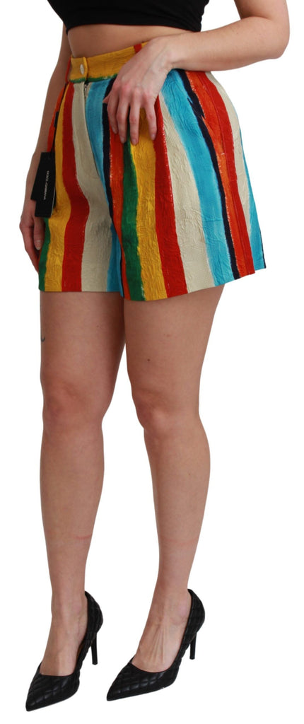 Dolce & Gabbana Multicolor Riga Pittorica Mini Shorts - Luxe & Glitz